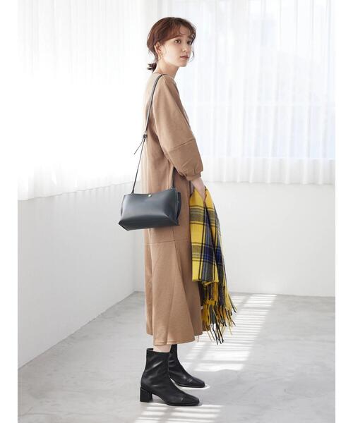 Green　Parks（グリーンパークス）の「バルーンスリーブティアードワンピース＊（ワンピース・レディース・ブラック/ベージュ・FREE）」の14枚目の写真