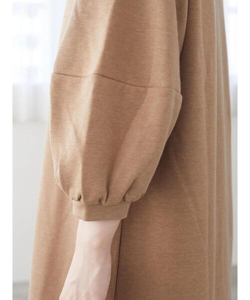 Green　Parks（グリーンパークス）の「バルーンスリーブティアードワンピース＊（ワンピース・レディース・ブラック/ベージュ・FREE）」の6枚目の写真