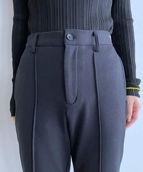 HARE(ハレ)の「センタースリットスウェットパンツ(HARE)(スウェットパンツ・レディース・ブラック/アイボリー・FREE)」の7枚目の写真