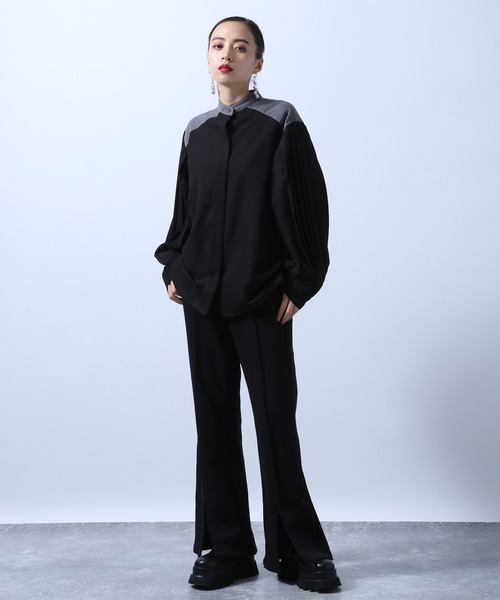 HARE(ハレ)の「センタースリットスウェットパンツ(HARE)(スウェットパンツ・レディース・ブラック/アイボリー・FREE)」の16枚目の写真