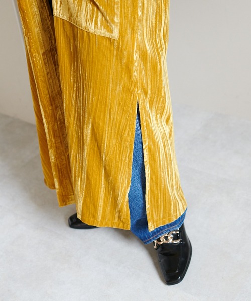 DISCOAT(ディスコート)の「ヨウリュウベロアロングガウン(その他アウター・レディース・モカ/イエロー・FREE)」の18枚目の写真