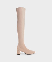 テクスチャード サイハイブーツ / Textured Thigh-High Boots