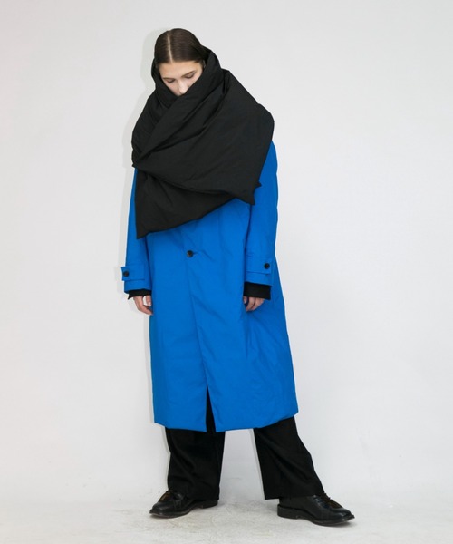 my beautiful landlet（マイビューティフルランドレット）の「【my beautiful landlet】 diver cross down stole（ストール/ショール・メンズ・ブラック/ベージュ/カーキ/ブルー・FREE）」の16枚目の写真