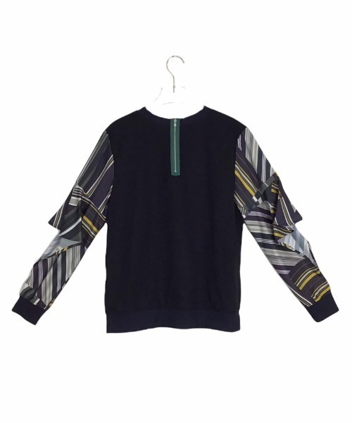 DOLLUPOOPS（ドールアップウップス）の「ストライプパッチワークプリントスリーブトップス（Tシャツ/カットソー・レディース・カーキ/マルチ・38）」の21枚目の写真