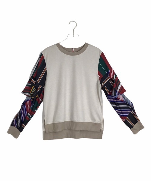 DOLLUPOOPS（ドールアップウップス）の「ストライプパッチワークプリントスリーブトップス（Tシャツ/カットソー・レディース・カーキ/マルチ・38）」の10枚目の写真