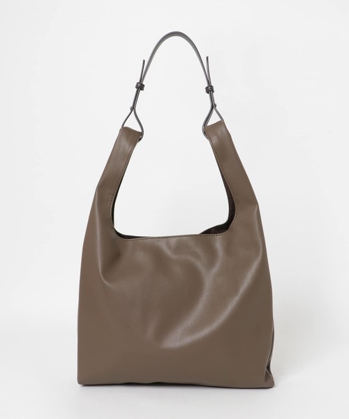 SENSE OF PLACE by URBAN RESEARCH(センスオブプレイスバイアーバンリサーチ)の「フェイクレザーマルシェバッグ(トートバッグ・メンズ・ブラック/ブラウン・ONE)」の6枚目の写真