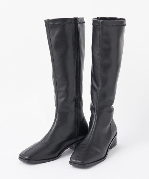 one after another NICE CLAUP（ワンアフターアナザーナイスクラップ）の「今年のスタイリングにマストアイテム　ロングブーツ（ブーツ・レディース・ブラック/ダークブラウン/アイボリー・S/M/L）」の3枚目の写真