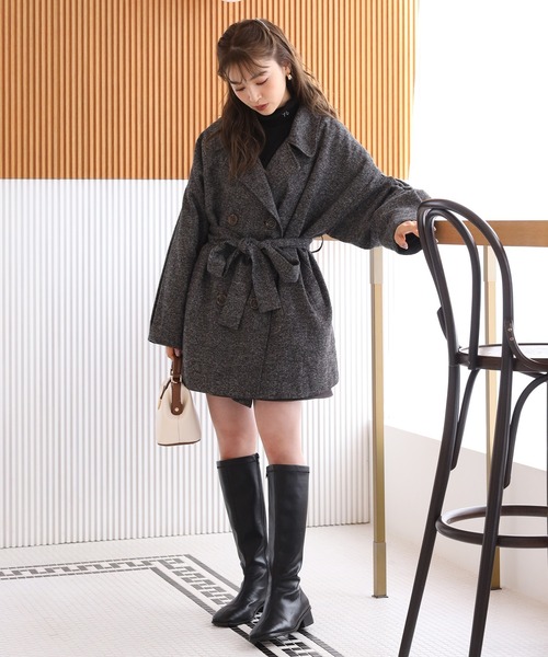 one after another NICE CLAUP（ワンアフターアナザーナイスクラップ）の「今年のスタイリングにマストアイテム　ロングブーツ（ブーツ・レディース・ブラック/ダークブラウン/アイボリー・S/M/L）」の17枚目の写真