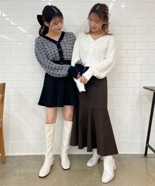 one after another NICE CLAUP（ワンアフターアナザーナイスクラップ）の「今年のスタイリングにマストアイテム　ロングブーツ（ブーツ・レディース・ブラック/ダークブラウン/アイボリー・S/M/L）」の19枚目の写真