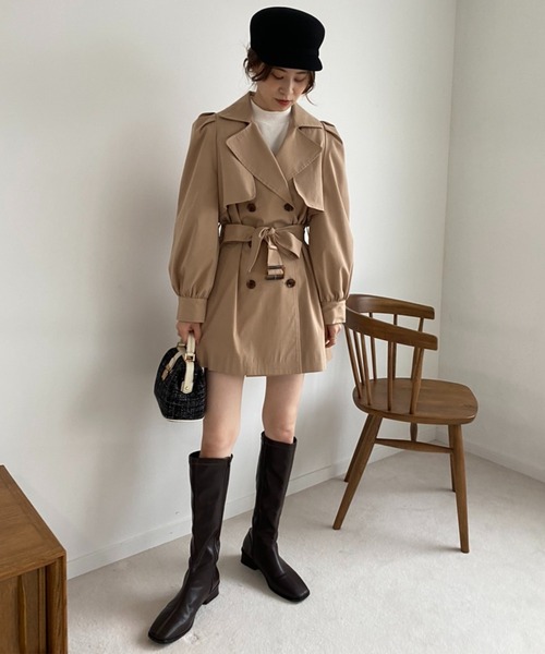 one after another NICE CLAUP（ワンアフターアナザーナイスクラップ）の「今年のスタイリングにマストアイテム　ロングブーツ（ブーツ・レディース・ブラック/ダークブラウン/アイボリー・S/M/L）」の14枚目の写真