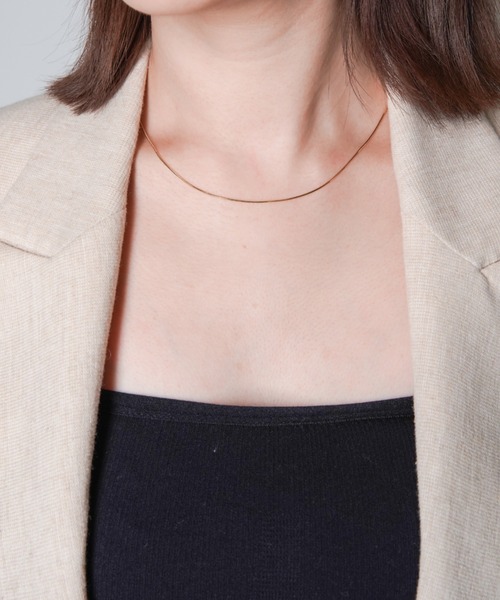 silver925 × ciite' （シルバーキューニーゴシーテ）の「シルバー925 スネークチェーンネックレス（ネックレス・レディース・シルバー/ゴールド・FREE）」の2枚目の写真