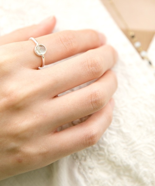 チャイハネ(チャイハネ)の「【チャイハネ】シルバー925 パウワリング(リング・レディース・パープル/ターコイズブルー/その他/ボルドー/ホワイト系その他/アクア・#13/#11)」の2枚目の写真