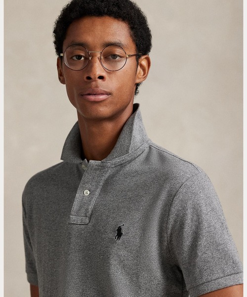 POLO RALPH LAUREN(ポロ ラルフ ローレン)の「カスタム スリム フィット メッシュ ポロ シャツ(ポロシャツ・メンズ・グレー系・S/M/L/XL/XS/XXL)」の3枚目の写真