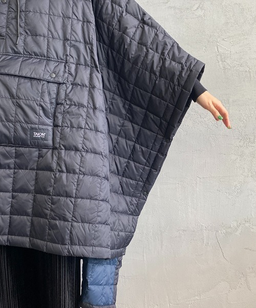 TAION（タイオン）の「【WEB限定】[TAION/タイオン] マウンテンダウンポンチョ（ポンチョ・レディース・ブラック/カーキ・ONE SIZE）」の20枚目の写真