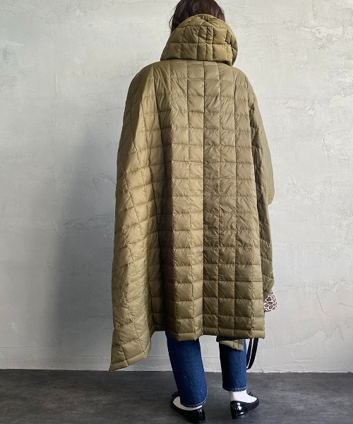 TAION（タイオン）の「【WEB限定】[TAION/タイオン] マウンテンダウンポンチョ（ポンチョ・レディース・ブラック/カーキ・ONE SIZE）」の10枚目の写真