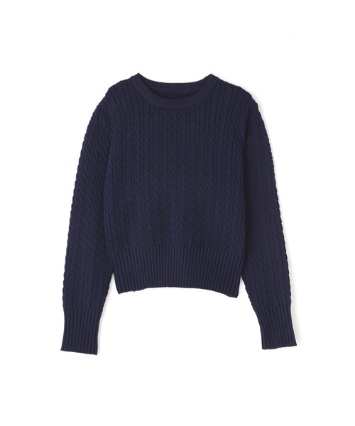 N.（N. Natural Beauty Basic）（エヌエヌナチュラルビューティーベーシック）の「ケーブルニット（ニット/セーター・レディース・ホワイト/ネイビー/ライトグリーン・MEDIUM）」の19枚目の写真