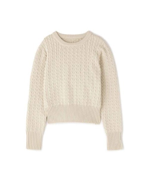 N.（N. Natural Beauty Basic）（エヌエヌナチュラルビューティーベーシック）の「ケーブルニット（ニット/セーター・レディース・ホワイト/ネイビー/ライトグリーン・MEDIUM）」の15枚目の写真