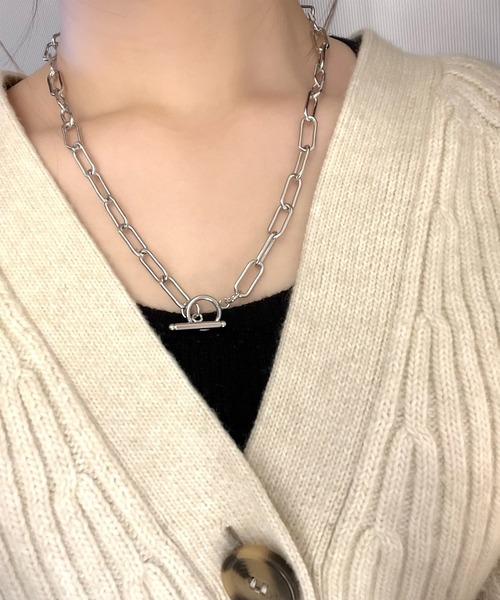 blackdia ocean(ブラックダイヤオーシャン)の「blackdia ocean マンテルペーパークリップチェーンネックレス ワイド(ネックレス・レディース・シルバー/ゴールド・40cm/50cm)」の7枚目の写真