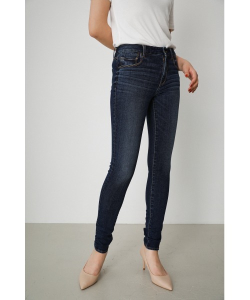 AZUL by moussy(アズールバイマウジー)の「A PERFECT DENIM AIR /アパーフェクトデニムエアー(デニムパンツ・レディース・ブラウン/ブラック/ダークブルー/ブルー/ホワイト・MEDIUM/X-SMALL/SMALL/XX-SMALL/LARGE/X-LARGE)」の1枚目の写真