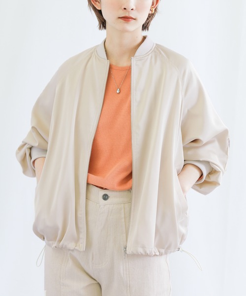 select MOCA（セレクトモカ）の「ラグランドルマンスリーブブルゾン（ブルゾン・レディース・ブラック/イエロー/アイボリー・FREE）」の15枚目の写真