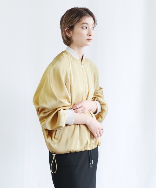 select MOCA（セレクトモカ）の「ラグランドルマンスリーブブルゾン（ブルゾン・レディース・ブラック/イエロー/アイボリー・FREE）」の13枚目の写真