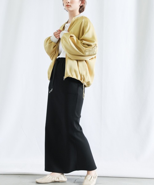 select MOCA（セレクトモカ）の「ラグランドルマンスリーブブルゾン（ブルゾン・レディース・ブラック/イエロー/アイボリー・FREE）」の8枚目の写真