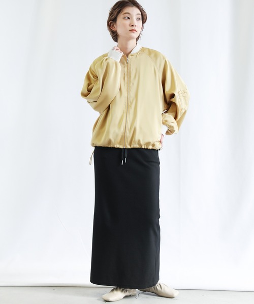 select MOCA（セレクトモカ）の「ラグランドルマンスリーブブルゾン（ブルゾン・レディース・ブラック/イエロー/アイボリー・FREE）」の11枚目の写真