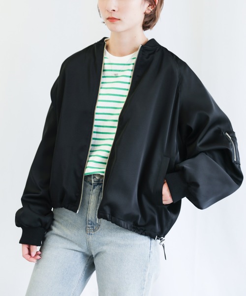 select MOCA（セレクトモカ）の「ラグランドルマンスリーブブルゾン（ブルゾン・レディース・ブラック/イエロー/アイボリー・FREE）」の19枚目の写真