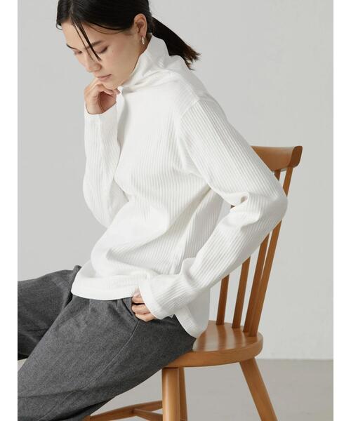 AMERICAN HOLIC(アメリカンホリック)の「針抜きタートルカットプルオーバー(Tシャツ/カットソー・レディース・ブラック/オフホワイト/その他7・M/L)」の7枚目の写真