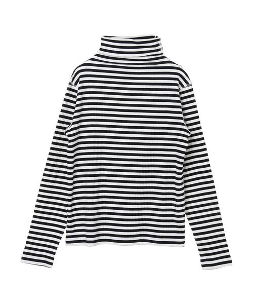 AMERICAN HOLIC(アメリカンホリック)の「針抜きタートルカットプルオーバー(Tシャツ/カットソー・レディース・ブラック/オフホワイト/その他7・M/L)」の9枚目の写真