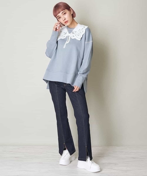 A de a.v.v（アードアー・ヴェ・ヴェ）の「レース付け襟（付け襟・レディース・ホワイト・39）」の4枚目の写真