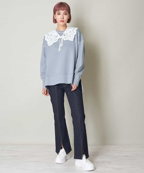 A de a.v.v（アードアー・ヴェ・ヴェ）の「レース付け襟（付け襟・レディース・ホワイト・39）」の5枚目の写真