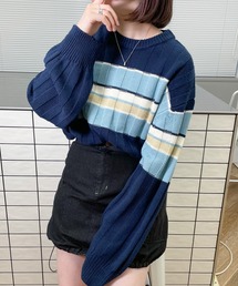 PairPair | ツーボーダーニットプルオーバー(ユニセックス)(ニット/セーター)