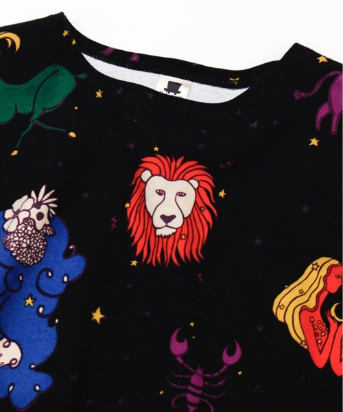 BOHEMIANS（ボヘミアンズ）の「BOHEMIANS/ボヘミアンズ　HOROSCOPE SMOOTH BOAT NECK OP　BO-346  ホロスコープボートネックワンピース（ワンピース・レディース・ブラック・SMALL/MEDIUM）」の2枚目の写真