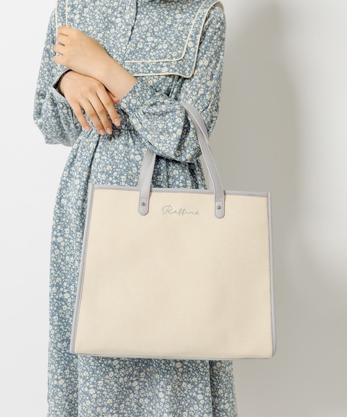 OLIVE des OLIVE(オリーブデオリーブ)の「【WEB限定】トリミングトートバッグ(トートバッグ・レディース・ブラック/ピンク/ライトグレー/ベージュ・FREE)」の3枚目の写真