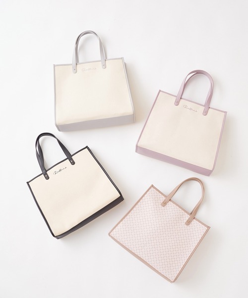 OLIVE des OLIVE(オリーブデオリーブ)の「【WEB限定】トリミングトートバッグ(トートバッグ・レディース・ブラック/ピンク/ライトグレー/ベージュ・FREE)」の5枚目の写真