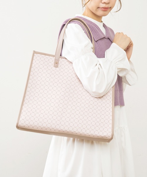 OLIVE des OLIVE(オリーブデオリーブ)の「【WEB限定】トリミングトートバッグ(トートバッグ・レディース・ブラック/ピンク/ライトグレー/ベージュ・FREE)」の12枚目の写真