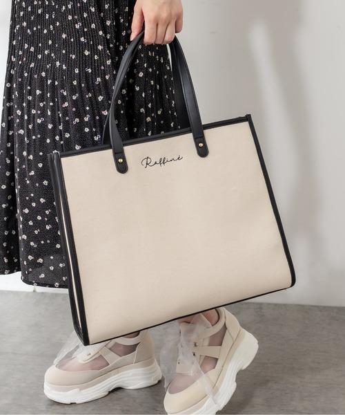 OLIVE des OLIVE(オリーブデオリーブ)の「【WEB限定】トリミングトートバッグ(トートバッグ・レディース・ブラック/ピンク/ライトグレー/ベージュ・FREE)」の8枚目の写真