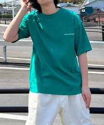 【Snap club】ワンポイント刺繍/フロントカレッジ刺繍 半袖Tシャツ カットソー
