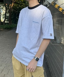【Snap club】ワンポイント刺繍/フロントカレッジ刺繍 半袖Tシャツ カットソー