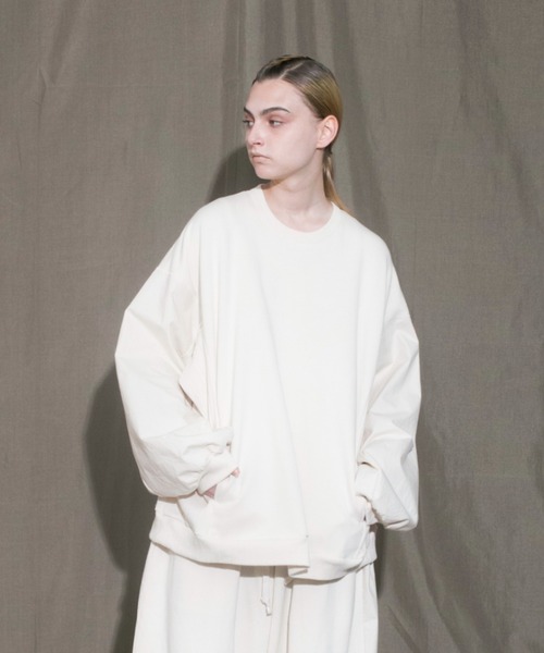 my beautiful landlet（マイビューティフルランドレット）の「【my beautiful landlet】 urake × antique horse cloth sweat（スウェット・メンズ・ネイビー/ブラック/キナリ・0/1）」の2枚目の写真