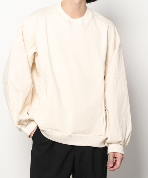 my beautiful landlet（マイビューティフルランドレット）の「【my beautiful landlet】 urake × antique horse cloth sweat（スウェット・メンズ・ネイビー/ブラック/キナリ・0/1）」の10枚目の写真