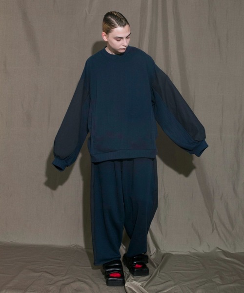 my beautiful landlet（マイビューティフルランドレット）の「【my beautiful landlet】 urake × antique horse cloth sweat（スウェット・メンズ・ネイビー/ブラック/キナリ・0/1）」の11枚目の写真