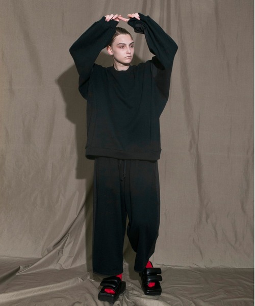 my beautiful landlet（マイビューティフルランドレット）の「【my beautiful landlet】 urake × antique horse cloth sweat（スウェット・メンズ・ネイビー/ブラック/キナリ・0/1）」の14枚目の写真