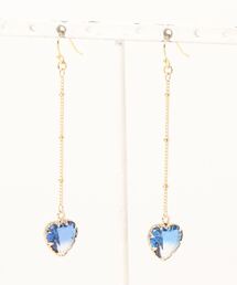 【tschuss(チュース)】ガラスのハート ロングピアス