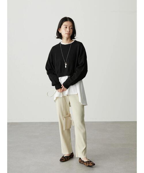 AMERICAN HOLIC(アメリカンホリック)の「SETショートニットプルオーバー+カットプルオーバー(Tシャツ/カットソー・レディース・ブラック/その他9/グレイッシュベージュ・L/M)」の21枚目の写真