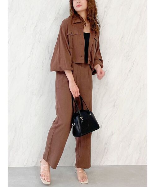 dazzlin（ダズリン）の「ナチュラルポケットシャツ（シャツ/ブラウス・レディース・ベージュ/ブラウン/その他1・FREE）」の8枚目の写真