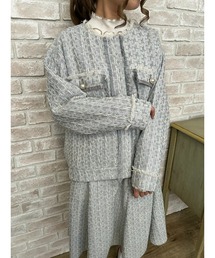 axes femme | ツイードジャケット(ノーカラージャケット)