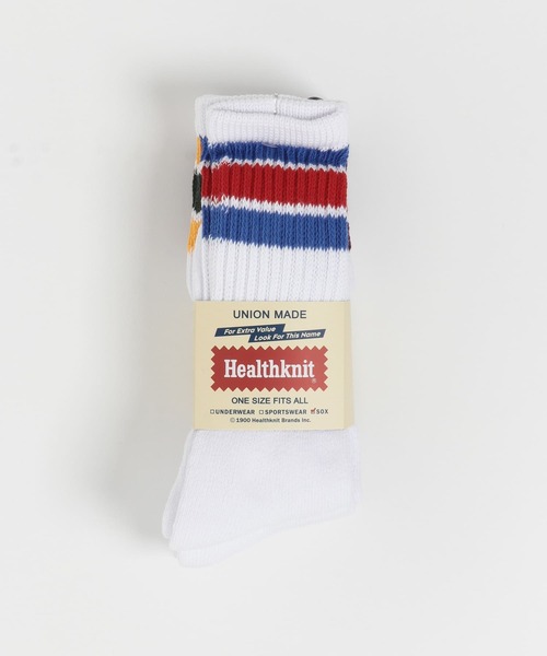 URBAN RESEARCH DOORS(アーバンリサーチドアーズ)の「HealthKnit 配色3本ライン(ソックス/靴下・メンズ・ホワイト・-)」の3枚目の写真
