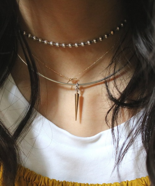 e.m.（イーエム）の「【ZOZOTOWN限定】スタッズチョーカー（チョーカー・レディース・シルバー・FREE）」の8枚目の写真